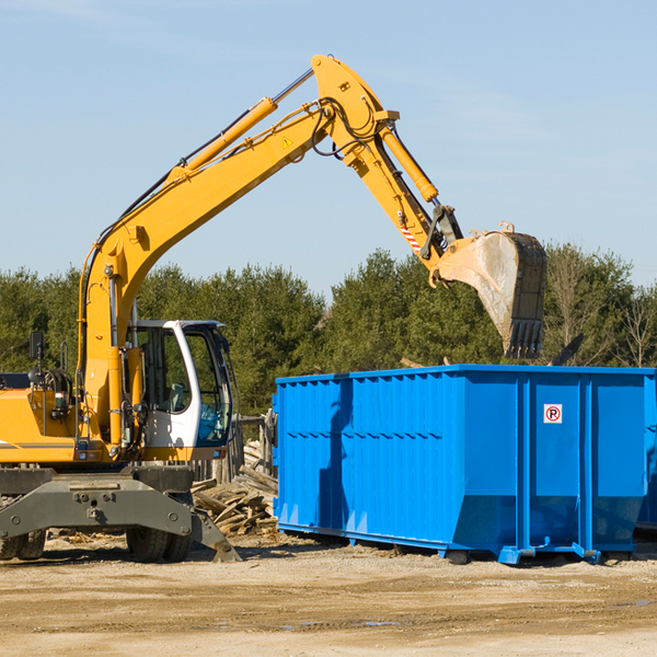 what size residential dumpster rentals are available in Willacoochee Georgia